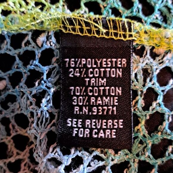 KAKTUS Green Open Knit Cardigan Fisherman Laggenlook Lagom Womens S - Picture 11 of 12